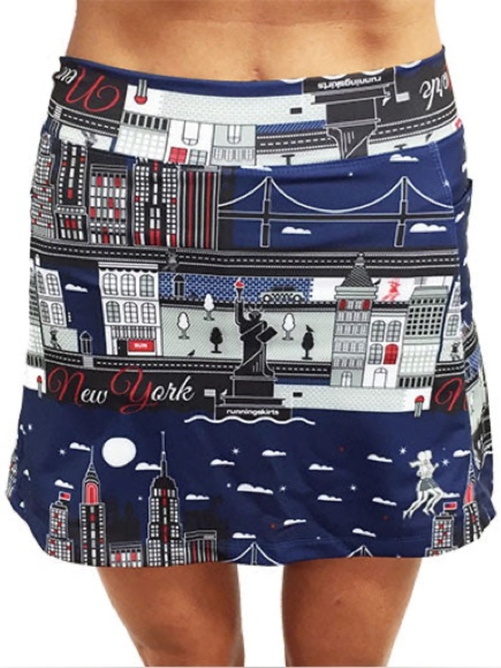 RunningSkirts New York NYC Athletic Skirt Navy Shorts Skort with Pockets